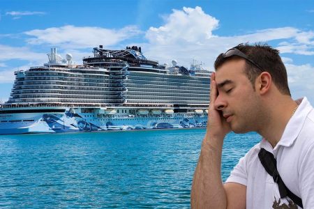 man upset he's missing cruise ship