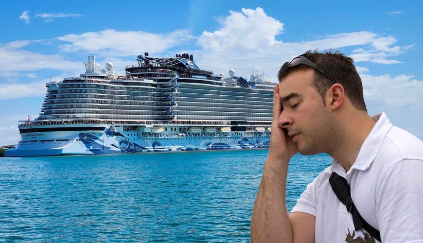 man upset he's missing cruise ship